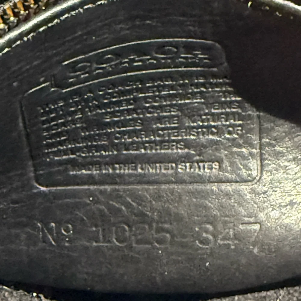 Coach Vintage Casey Black Leather Crossbody Bag USA made‎ - Picture 6 of 16